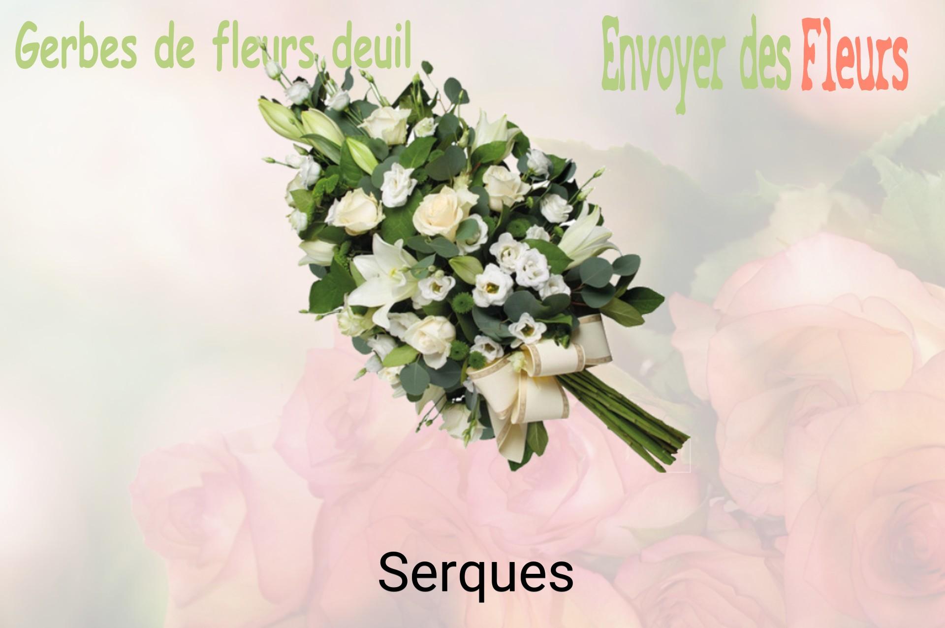 Gerbe de fleurs de deuil livrée à Serques